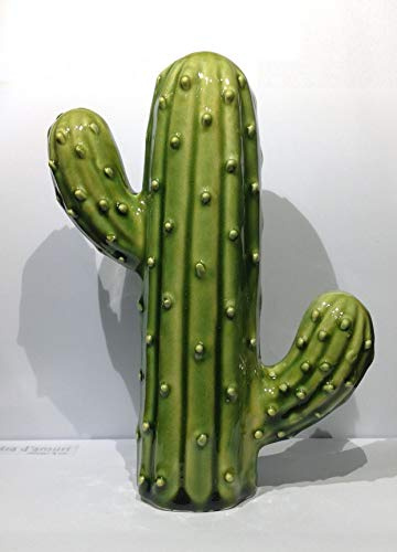 Petra d'amuri Cactus decorativo in ceramica Siciliana H 18 cm Hand Made in Sicily