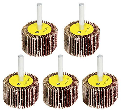 5pcs Flap Wheels 80 Grits Abrasive Wheel 40mm Sanding Wheel for Drill, Polishing, Grinding, Deburring