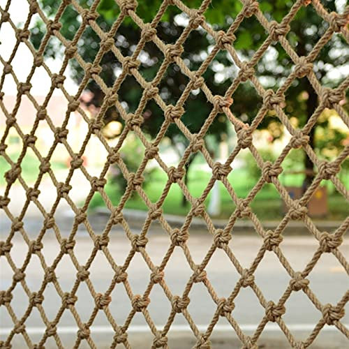 RZM Child Safety Net Stair Balcony Railing Protection Net Heavy Duty Hemp Rope Cargo Net Outdoor Hammock Playground Bird Nets(8mm/10cm) (Size : 2 * 6m(7 * 20ft))