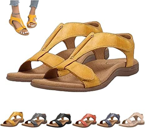 Siee Dotmalls Comfortable Orthopedic Sandals for Women, Sursell Orthopedic Sandals for Women, Flat Platform Beach Casual Sandals