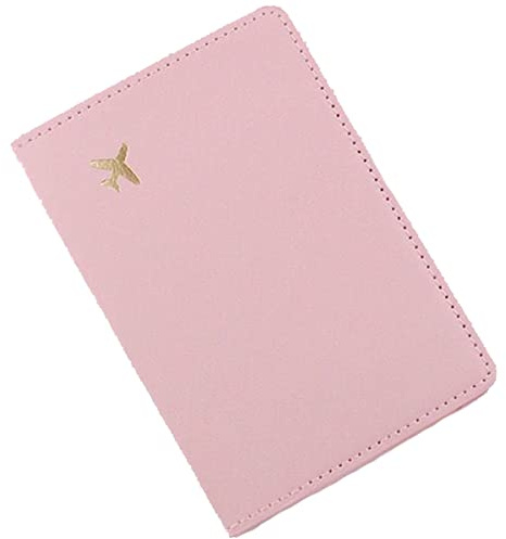 YYGOJOY Passport Holder Cover, PU Leather Passport Holder Travel Wallet Organiser for Credit Card, Money, Boarding, Passport, Boarding Passes for Women Men (Pink)