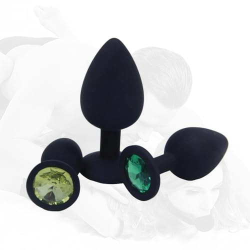 3 st/set Àmàll Plǖgg Jewel Base Damskor Set - Svart