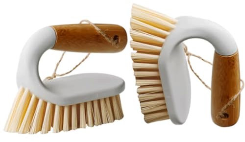 Reinigungsbürsten-Set Reinigungsbürste mit PP-Borsten, Bambusgriff, Scheuerbürste, Küchenreinigungsbürste, Fugenbürste für Poolwände, Badezimmerboden