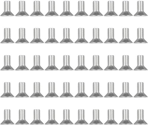 50 Piezas Tornillo Avellanado M3 x 6 mm Tornillos Avellanados con Hexágono Interior, Tornillos de Cabeza Avellanada Tornillo Avellanado Acero Inoxidable Rosca Completa