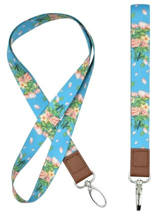 FZSECRIU 2 Stück Schlüsselband Mit Karabiner, Kurz und Lang, Bunt, Lanyard, Schlüsselbund, Keychain