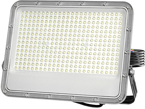 HOOLED Foco proyector LED de alta eficiencia 200 W Foco con 336 LEDs Iluminación Focos led Exterior IP66 Impermeable 6500 K 22000 lm Pared para Jardín, Patio, Garaje, Entrada