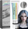 2-in-1 Natural Extract Silver Hair Dye Me-Tallic,Silver Gray Hair Dye,Silver Gray Natural Hair Dye Cream,Grey Semi-Permanent Hair Colour,Hair Toner,Nice and Easy Hair Dye,Hair Color for Women,Dye Hair