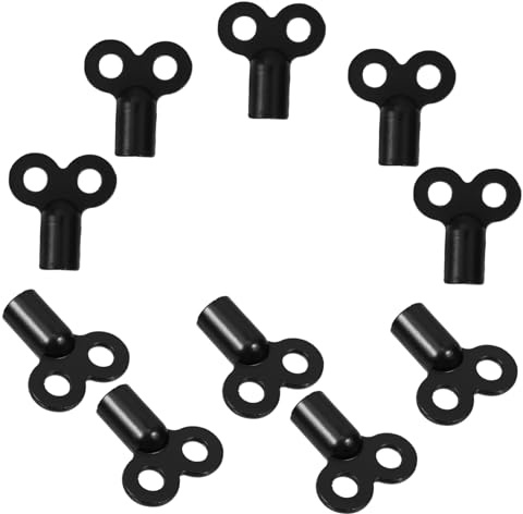 WOONEKY 10pcs Metal Radiator Bleed Keys Valve Tools for Air Release from Radiators Plumbing Utility for Heater Maintenance and Exhaust Valves