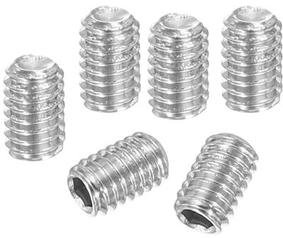 PATIKIL 100 Pcs Vite A Testa Cava Esagonale, Vite Senza Testa M4x6mm Punto Piatto 304 Acciaio Inox Vite A Testa Cava Per Maniglie Porte Riparazione Apparecchi Di Illuminazione