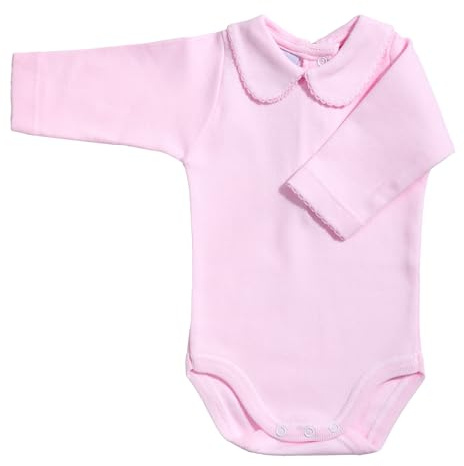BABIDU Body bébé 100% Coton à Manches Longues, Body Nouveau-né avec col élégant, Tissu hypoallergénique Doux et Respirant pour Peaux sensibles, vêtements Unisexes pour bébé garçon et Fille