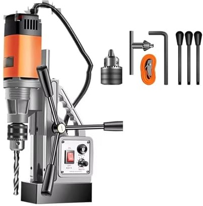 Trapano a Colonna, Macchina di perforazione livello industriale, potente pressa for trapano magnetica, macchina elettrica da banco magnetico