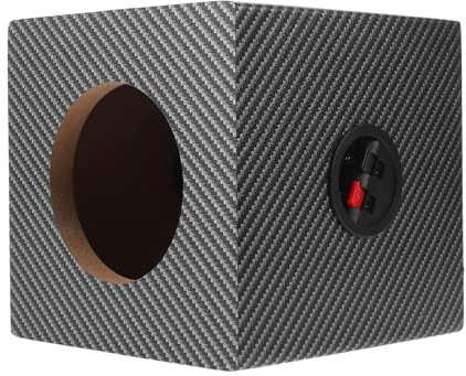 VALICLUD Caisson de Basses en Bois Scellé 4 Pouces pour Voiture, Boîtier Haut-Parleur Audio Étanche, Caisson de Basses sous Siège Compatible Autoradio, pour Système Audio Automobile