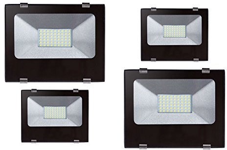 NuLoXx 4er Pack LED Strahler ultra flach 10W/740 4000K neutralweiß 750LM, 120° Abstrahlwinkel Schutzartklasse IP65, AC 220-240V