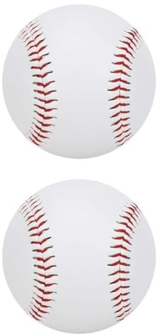 Pelotas de béisbol Blandas, 2 Piezas PU Relleno elástico Suave Entrenamiento Resistente al Desgaste Base práctica de bateo de Pelota Softball Alloy Bat Hit(Pelotas de Beisbol)