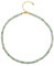 COAI Geschenkideen Damen Heishi Surfer Halskette Boho Bohemian Choker aus Grünem Aventurin 18k Vergoldete Kette