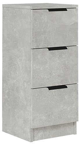 vidaXL Buffet Armoire de Rangement Meuble de Rangement Armoire Latérale Table de Chevet Table d'Appoint Gris Béton 30x30x70 cm Bois d'Ingénierie