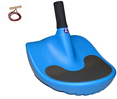 Set Alpen Zipfel Blau mit Ziehleine und Holzgriff(130cm) Bob Rodel Zipfelbob bis 100Kg belastbar Alpenzipfel