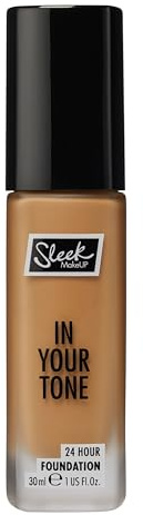 Sleek MakeUP In Your Tone 24-Stunden-Foundation, mittlere aufbaubare Abdeckung in 30 Farbtönen, halbmattes makelloses Finish, 7 W