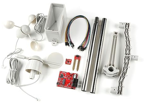 SparkFun Compatible with Arduino IoT Weather Station, ESP32 MicroMod Processor Board, MicroMod Weather Carrier Board, Weather Meter Kit, Soil Moisture Sensor, Jumper Wires Premium 12 M/M Pack of 10