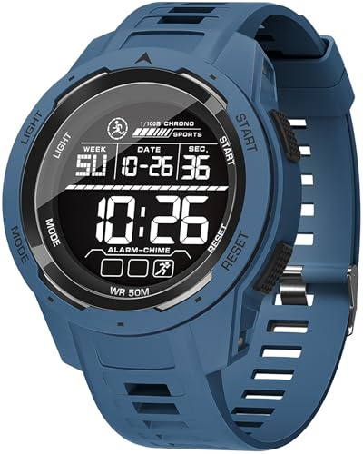 findtime Militär Uhr Herren Digitale Armbanduhr Herren Digitaluhr für Sportr LED Tactical Watch Outdoor Sportuh 5ATM Wasserdicht 12/24H Große Armbanduhren Jungen Wecker Männer Stoppuhr