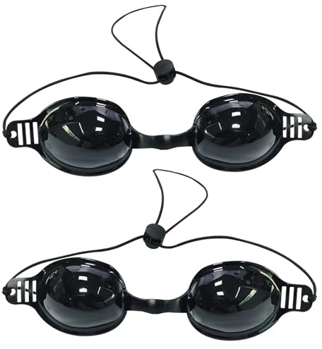 2 gafas de solarium, gafas de protección por infrarrojos, para gafas UV, lámpara infrarroja, terapia de luz para el hogar, protección ocular, gafas de protección ocular, gafas de protección para