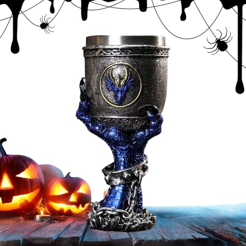 Salyeeluly Copa De Vino Gótica,Cáliz Con Garra de Dragón - Copa Antigua Para Fiestas Regalo Hombre
