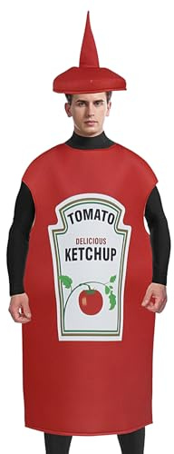 yztju Disfraz De Mostaza yKétchup - Disfraz De Pareja Mostaza Kétchup Para Halloween,Ropa Divertida yAccesorios Para Teatro Fiestas Carnaval yHalloween