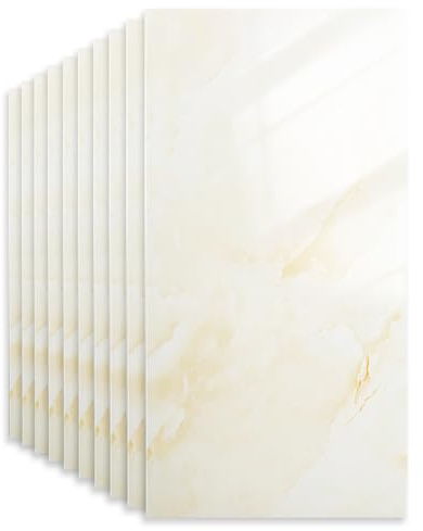 ANEELV Adesivi per piastrelle, autoadesivi, effetto marmo, impermeabili, rimovibili, adatti per pareti e mobili da bagno, 60 x 30 cm, 10 pezzi per confezione (rocce Jinsha)