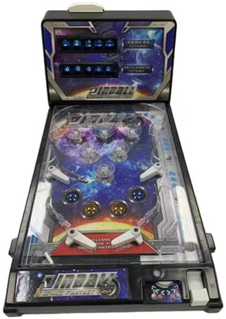 Genérico Juego de Pinball Electrónico de Mesa Máquina Arcade Retro con Luces Sonidos y Marcador Juguete Portátil de Escritorio para Disparar Bolas para Niños
