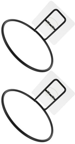 iplusmile 2pcs Metal Wall-mounted Pet Bowl Rack with Adhesive Pads, Raised Cat and Dog Food Holder Stand for Home Feeding, Space-saving Wall Pet Bowl Bracket