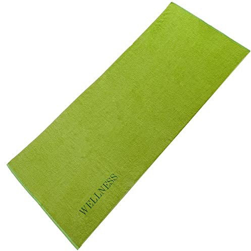 aqua-textil Wellness Saunatuch XXL 90 x 220 cm Uni grün Baumwolle Frottee Sauna Handtuch Strandtuch