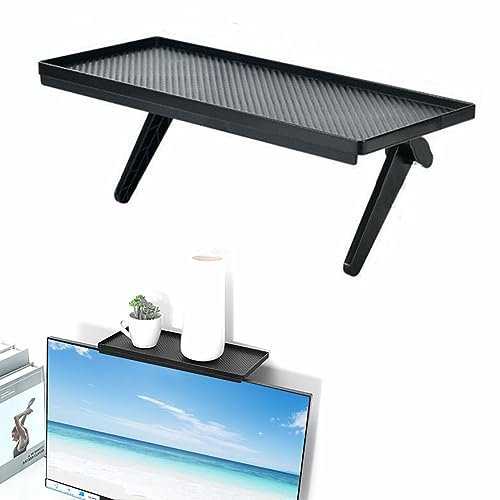 DMFSHI - Estantería de TV para Almacenamiento, Soporte de Montaje para TV, Ordenador, Cable de Caja de Altavoces, Mando a Distancia de Dispositivos Multimedia en Streaming (Negro)