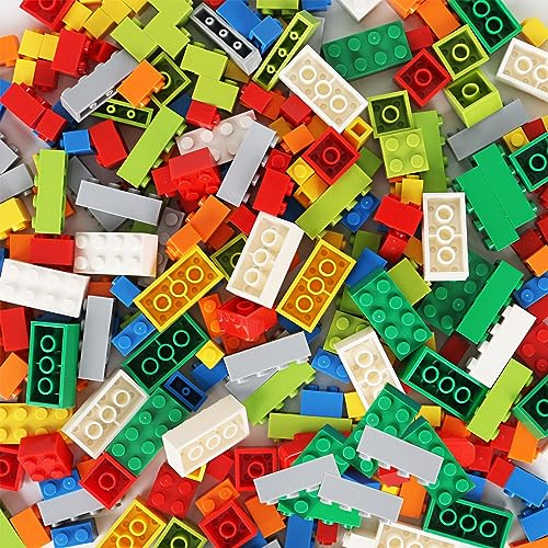 ekuzi Classic Bulk Bricks Compatible with Lego Baseplate, Building Blocks in Random Color, Kids Creative Set, Mixed Shape