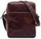 SID & VAIN kleine Umhängetasche echt Leder - Herrentasche Dublin mit Schultergurt - Schultertasche Herren und Damen Ledertasche braun handgefertigt