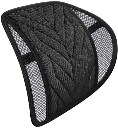 Support lombaire de voiture – Coussin lombaire pour la conduite | Dossier de siège de voiture ergonomique, coussin de soutien ventilé pour le bas du dos pour femmes et hommes