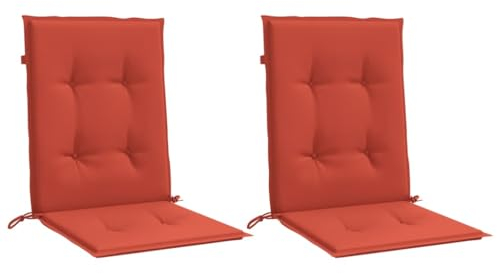 vidaXL Niedriglehner Auflagen 2 STK., Polster Kissen für Gartenmöbel, Stuhlauflage Sitzauflage für Gartenstuhl, Gartenstuhlauflagen, Melange Rot 100x50x4cm Stoff