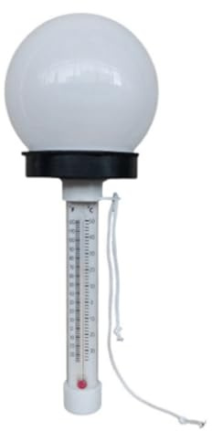 Wernfale Thermomètre de Piscine Thermomètre de Piscine Flottant avec Lumière LED à Énergie Solaire pour Piscine, Étang, Spa, Bain à Remous, Bain Thérapeutique