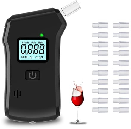 HEEGFF Breathalyzer, Alcohol Tester UK Breathalysers, Professional Dual Sensor Digital Breathalyzer Portable Breathalyser Home Personal Professional Use