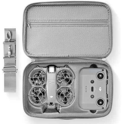 Väska för DJI Neo 2 fodral, bärbart PU-fodral för DJI Neo 2 Fly More Combo-tillbehör, Neo 2 väska, resväska, bärväska för DJI RC-N3, med bärrem