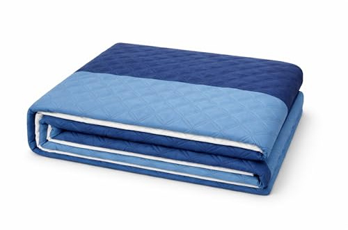 VKZ Trapuntino Una Piazza e Mezza Leggero, Piumino Estivo per Letto Una Piazza e Mezza, Trapunta Leggera Primaverile ed Estiva, Coperta Trapuntata,Blu/azzurro