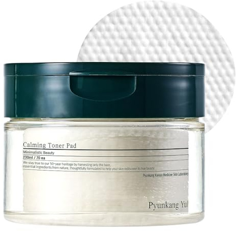 [PKY] Pyunkang Yul Calming Toner Pad Entfernt abgestorbene Hautzellen und Porenpflege mit AHA, beidseitig verwendbare Gesichts-Pads, ohne Reizung, vegan, koreanische Hautpflege (70 Pads)