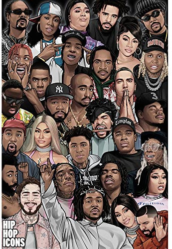 Pyramid International Hip Hop Icons Maxi Poster, 61cm x 91cm, One Size, Vibrant Colors