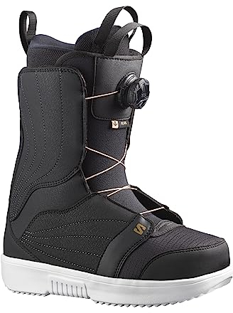 Salomon L41703900 Pearl BOA Schneestiefel, Schwarz/Weiß, Größe 23