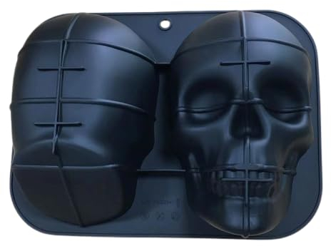 Large Skull Cake Mould,3D Realistic Silicone Cake Moulds for Baking,Easy to Demould Skull Cake Tin Cake Moulds for Baking Halloween Silicone Moulds for Halloween Christmas Party