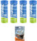 NUUN Sport Electrolytes Hydration Tablets - 4 Tubes of Electrolyte Tabs (40 Total Tablets) Bundled with A Pack of Elastic No-tie Reflective Shoe Laces (Lemon Lime)