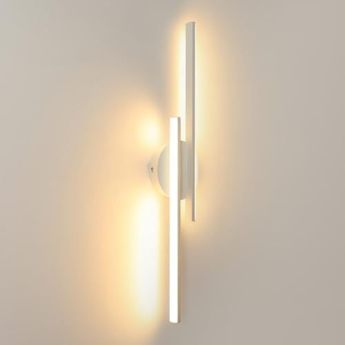 Comely Applique da Parete Interno Moderna, 24W Linea Lampada da Parete LED, Lampada a Muro LED per Camera da Letto Soggiorno Corridoio Ufficio Scala, Bianco Caldo 3000K