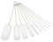10 PCS Drinking Straw Cleaner Brush White, Bottle Cleaning Brushes, Nylon Tube Brush, Straw Cleaner Brush with Hook and Loop
