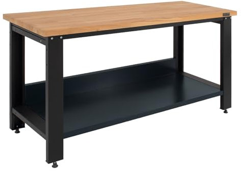 TRUTZHOLM Werkbank Profiline XXL freistehend 170 x 69 cm 1000 kg Traglast oder 110 x 69 cm modular robust Stahl Holz Werkstatttisch (170 cm)