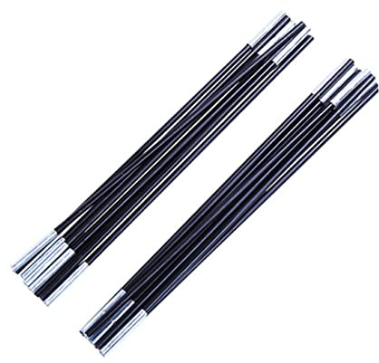 SUPVOX 2pcs 3.4m Fibreglass Tent Poles 6 Sections 7mm Replacement Kit | 7mm fibreglass poles with strong internal elastic cord. Easily replace broken 2-person tent frames to save money.