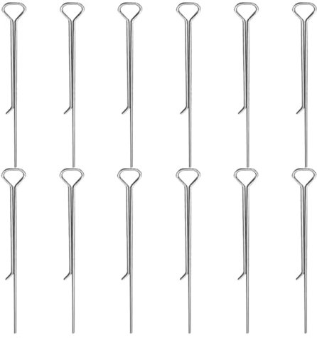 Mipcase 12 Pezzi Porta per Candela Ago Traspirante per Realizzare Candele Fissaggio dello della Candela Silver Acciaio Carbonio